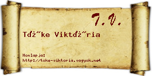 Tőke Viktória névjegykártya